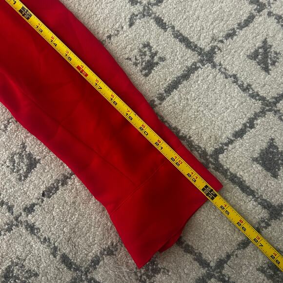 Womens Express Red long sleeve V neck blouse flowy Career Work Holiday Party - Picture 6 of 8